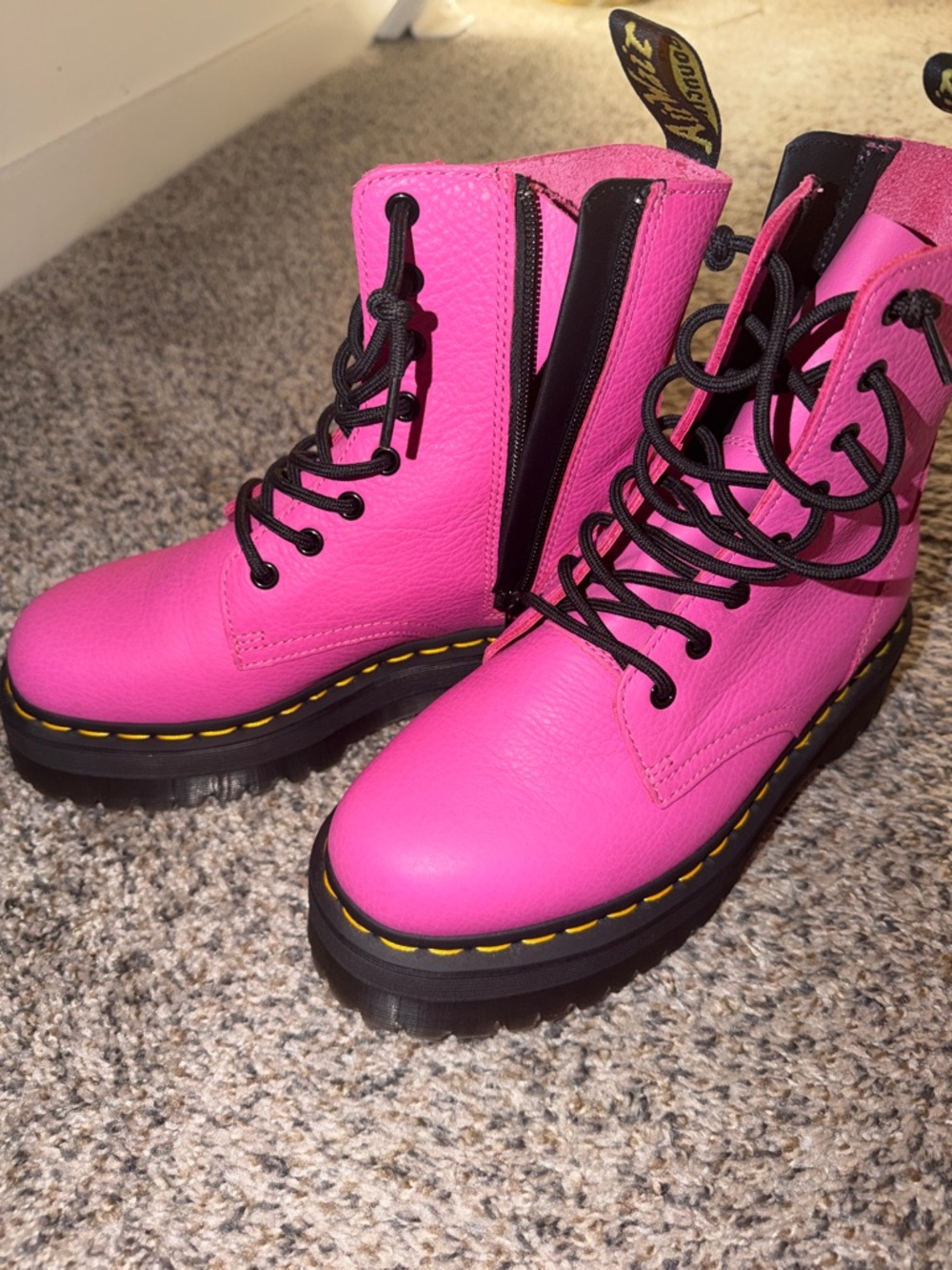 Dr. Martens Jadon Pink Lace-Up Platform Boot - Picture 5 of 6